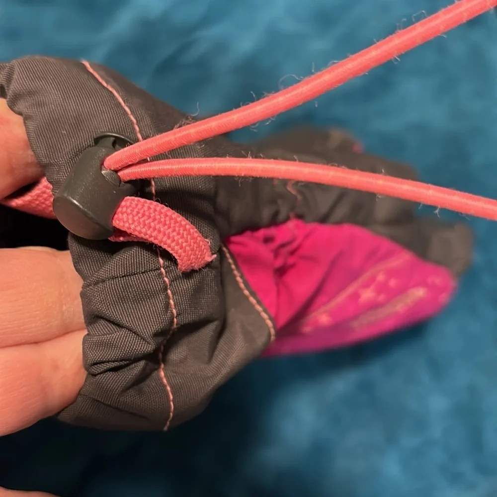 North Face Revelstoke Youth Mittens Insulated Waterproof Pink Black size Smalll